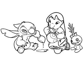 Lilo and Stitch Coloring Pages - Print or download for free